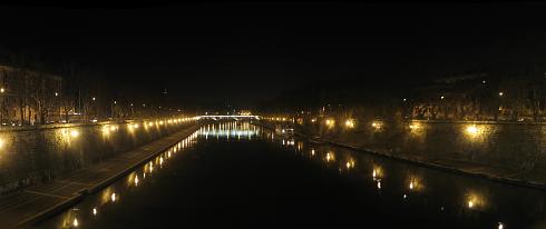 Rom bei Nacht Panoramabild