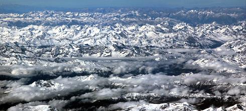 Alpengipfel Panoramabild