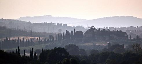 Italien Silhouetten Panoramabild