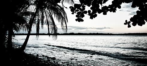 Karibischer Abend Panoramabild