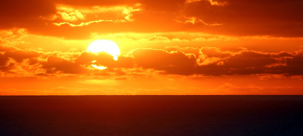 Strahlender Sonnenuntergang Panorama