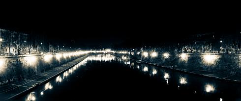 Tiber bei Nacht Panoramabild